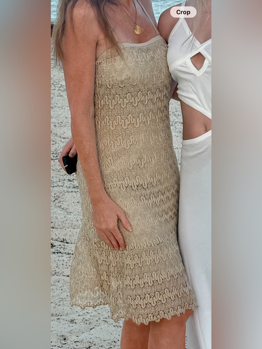 Cache Gold Knit Dress - Picture 3 of 7